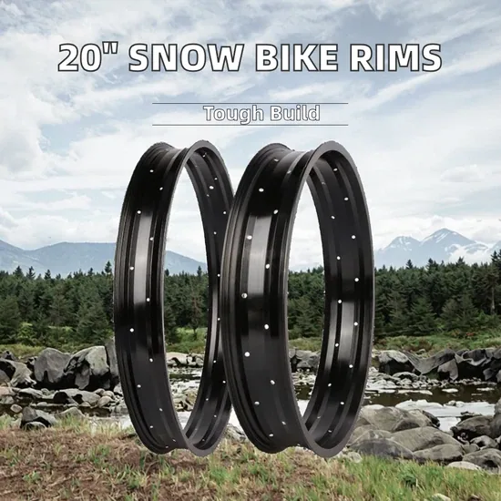 20 Дюймовые обода из алюминиевого сплава с порошковым покрытием для fatbike'ов для снега и песка