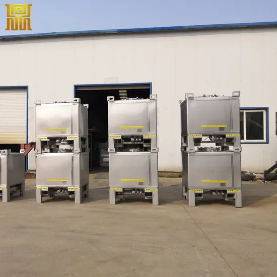 Растворитель 1000L Нержавеющая сталь IBC Контейнер для промежуточного хранения Ss Танк