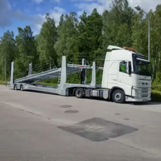 Автомобильный полуприцеп-автовоз с осями BPW, вместимостью 6/7 автомобилей, соответствует сертификации ADR.