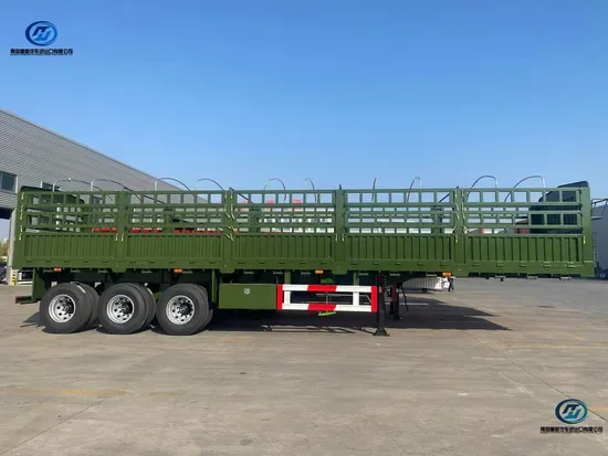 Трехосный 50 тонный фургон/коробка/боковая стенка грузовика-самосвала для транспортировки животных, скота и пива
