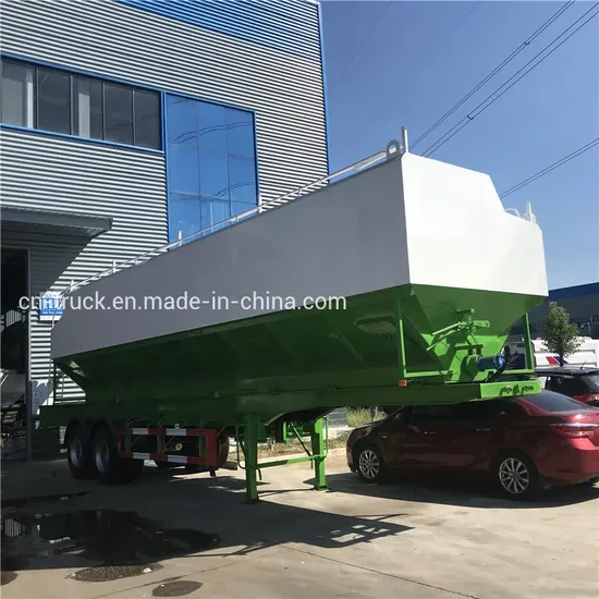 12wheels 10wheels Пластинчатая подвеска 20ton 22mt 24mt 2mbulk Трейлер для кормов