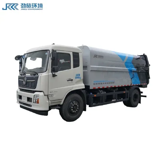 Мусоровоз Dongfeng 4X2 с прессованием и доковой загрузкой, с контейнером для отходов 19.8m³