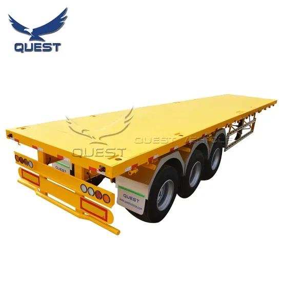 Квест 3axle 4axles 40FT 45FT 20feet Плоский контейнерный полуприцеп на продажу