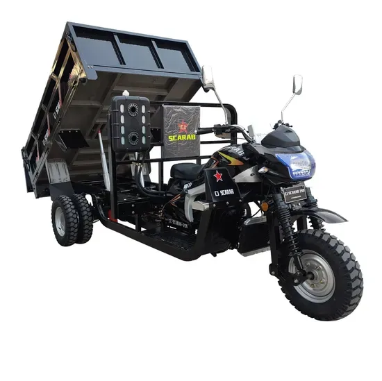 EEC/ECE/CE/350cc Водяное охлаждение двигателя, тяжелый гидравлический самосвал, трехколесный грузовой мотоцикл-трицикл