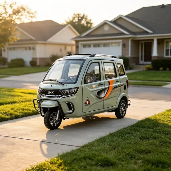 3 Электрический пассажирский трицикл для взрослых с колесным мотором 72V