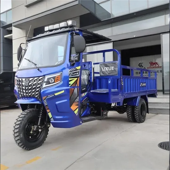 Профессиональный класс легкий в обслуживании Зонгшен 350cc трехколесный полукабинный грузовой трехколесный велосипед для доставки на ферме 3-Wheel электрический трехколесный пикап-трак трехколесный
