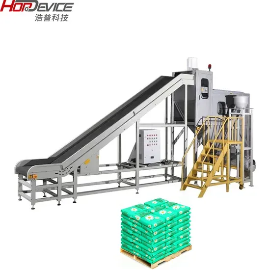 Промышленная роботизированная станция для распаковки 15-25kg мешков модифицированных пластиковых частиц