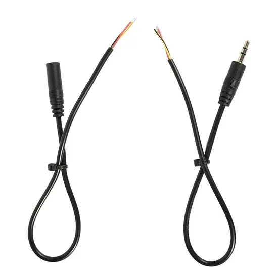 Аудио кабель, 3.5mm 2-Pole/3-Pole/4-Pole мужской женский односторонний кабель, кабель для динамика, микрофона, наушников, медицинский кабель, аудио провод
