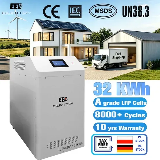 Европейский акционерный фонд 32kwh 51.2V 628ah Завершенный аккумуляторный блок для системы хранения энергии солнечной энергии для дома