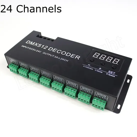 Контроллер светодиодной ленты RGB RGBW 24CH DMX декодер света