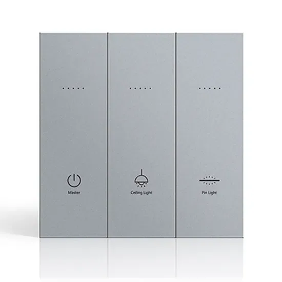 Смарт дом Zigbee Отель Офис 90mm Тип стандартный UK Беспроводной 3- Кнопка смарт переключатель