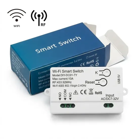SLS 10A DC 7-32V RF433 Умный пульт управления гаражными воротами 1 Канальный WiFi смарт-выключатель