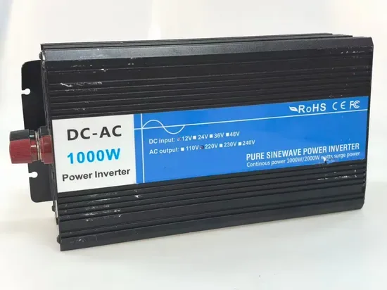 Чистый синусоидальный инвертор DC12V/24V/48V Высокая мощность 1000W Солнечный фотоэлектрический сетевой преобразователь 220V 94.8% Эффективность Китай
