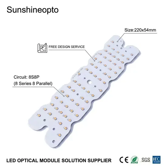 Изготовленная на заказ алюминиевая 64in1 SMD 3030 LED PCB для уличного освещения 30W 40W 50W