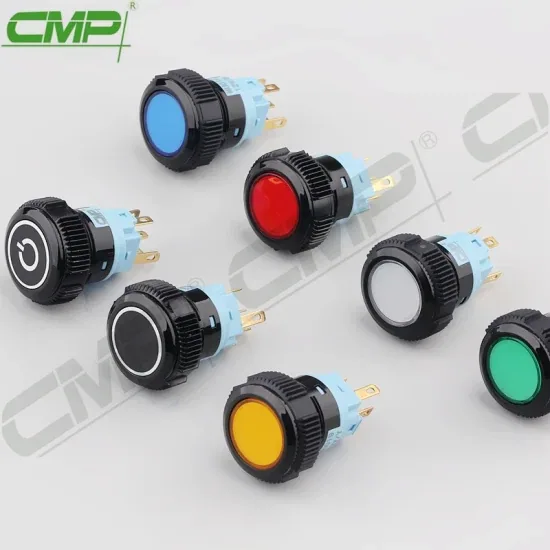 19mm Сп dt 1no1nc Пластиковый кнопочный переключатель с индикатором света