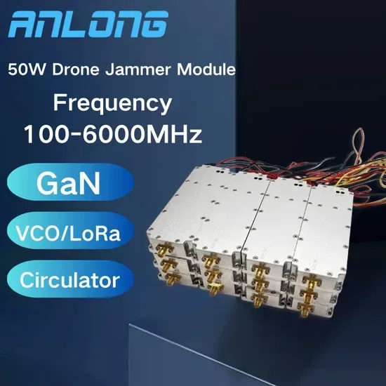 Усилитель мощности радиочастоты 10W 20W 30W 50W 100W 150W 200W 100-7500MHz Модуль противодействия дронам на основе GaN в Китае