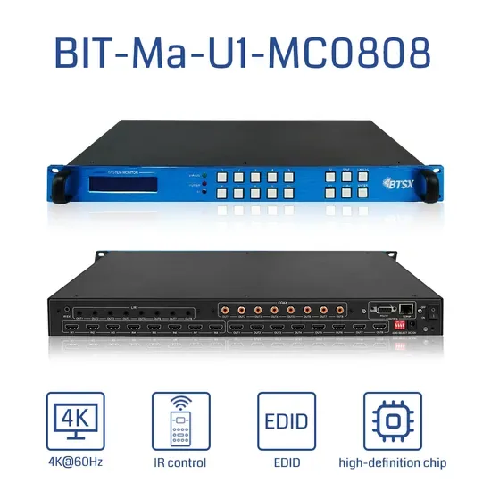 4K60 Процессор-контроллер видеостены HDMI 2X4 Многокранное объединение изображений