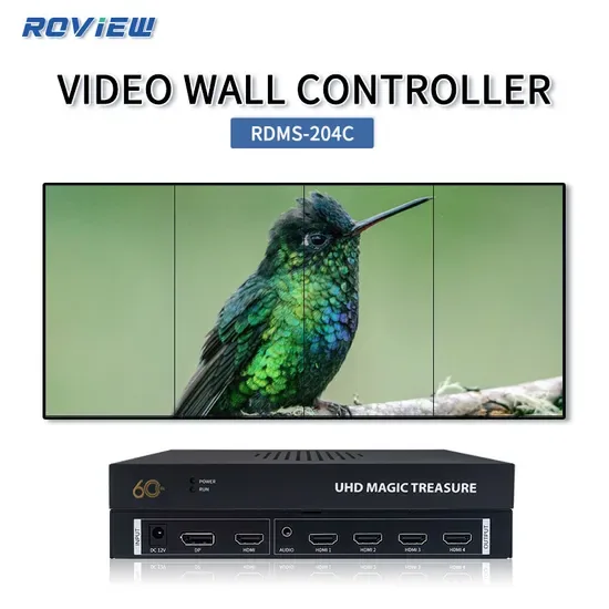 4K60 Процессор видеостены с HDMI/DP на входе и 1X4 2X2 на выходе