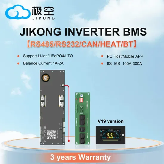 Жиконг V19 Джкбмс Jk-Pb2a16s15p 8s/24V 16s/48V Бытовой Энергетический Инвертор BMS Активный Балансировщик 2A Тепло Канбас RS485 Юарт