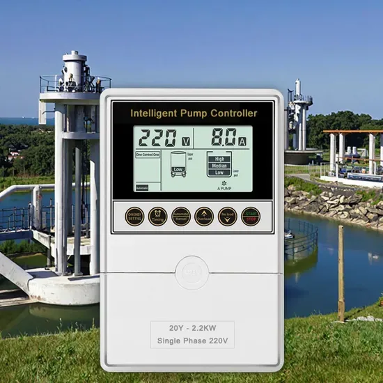 220V/110V Система мониторинга уровня воды в резервуаре с ЖК-дисплеем и управления насосом