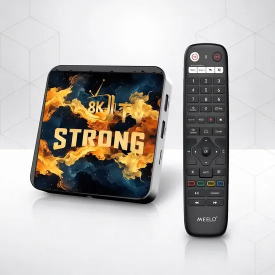 8K Премиум IPTV Бокс Плеер Strong8K Tivione Promax для 4K Ott Медиа Декодер Андроид 15 2026 Новый Золотой Cdn Ibo Плеер